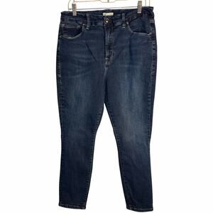 Good American Good Legs Crop Jeans Size 15 Medium Blue Stretch Denim GLC673T